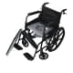 Folding Commode Wheelchair with Attendant Brakes thumbnail 8