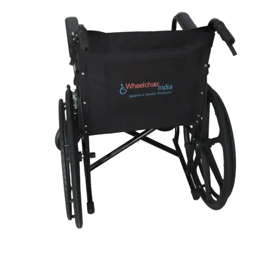 Folding Commode Wheelchair with Attendant Brakes thumbnail 3